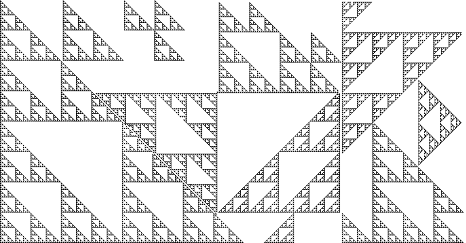 A.I. illustrated as Sierpinski triangular fractals